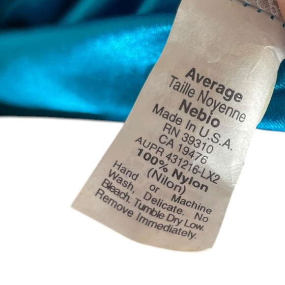 Colesce Collection Vintage 80s Blue Silky Floral Lace Maxi Evening Sleep Dress - Picture 6 of 6